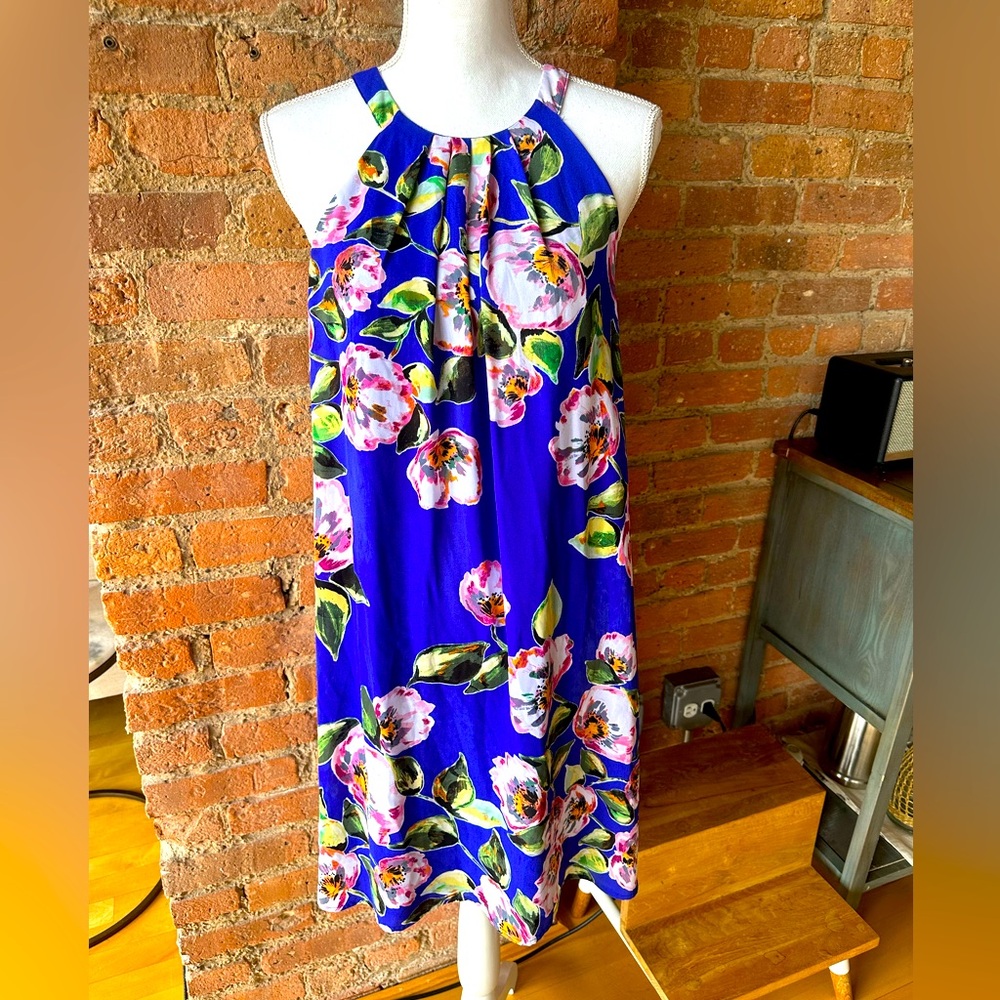 Bright floral Spring-patterned CeCe dress. Sz 12.